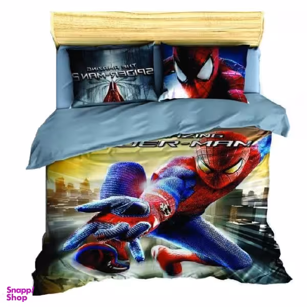 سرویس روتختی مدل مرد عنکبوتی Spiderman یک نفره 5 تکه