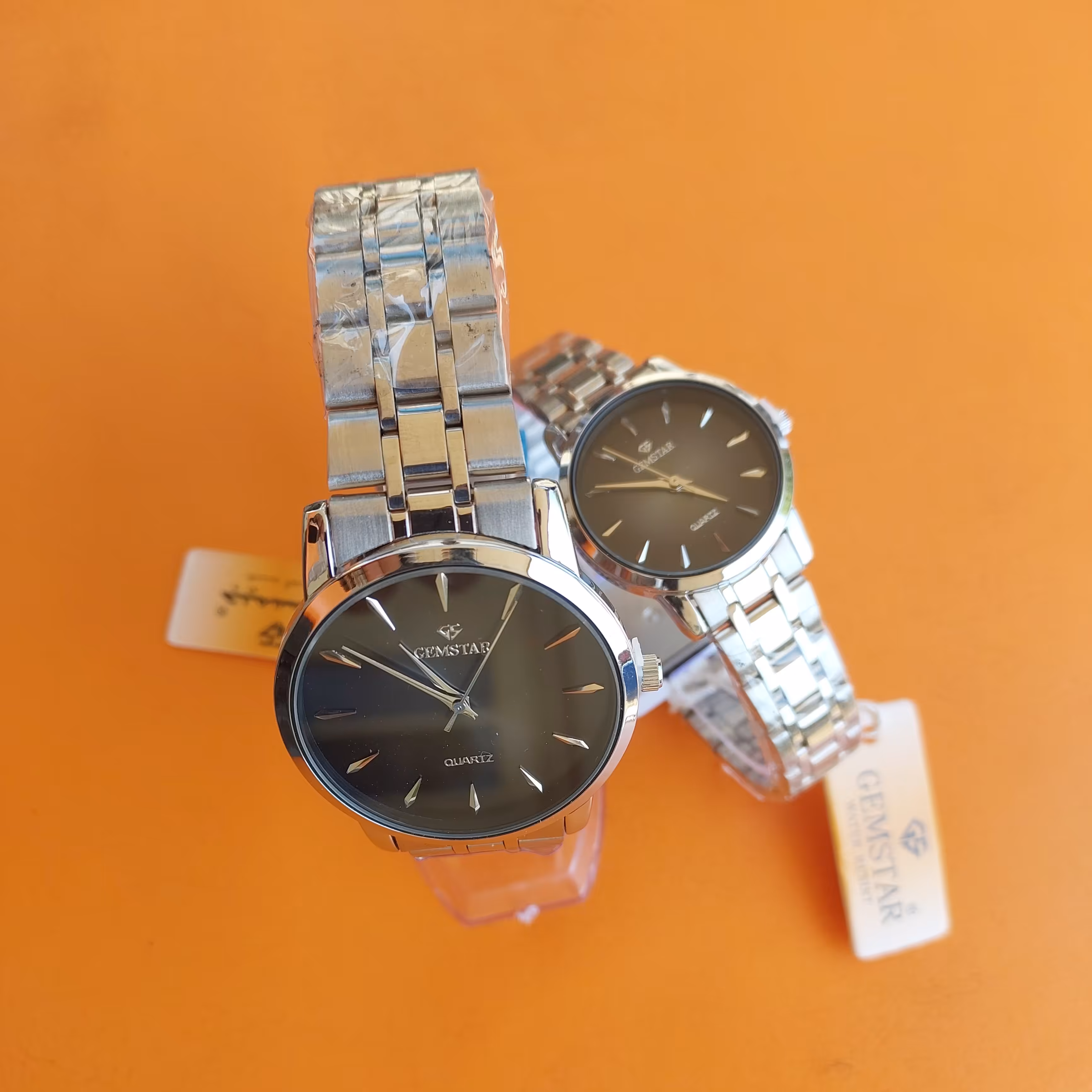 ساعت ست زنانه و مردانه  برند جمیستار Gemstar اصلی کلاسیک ضدآب رنگ ثابت