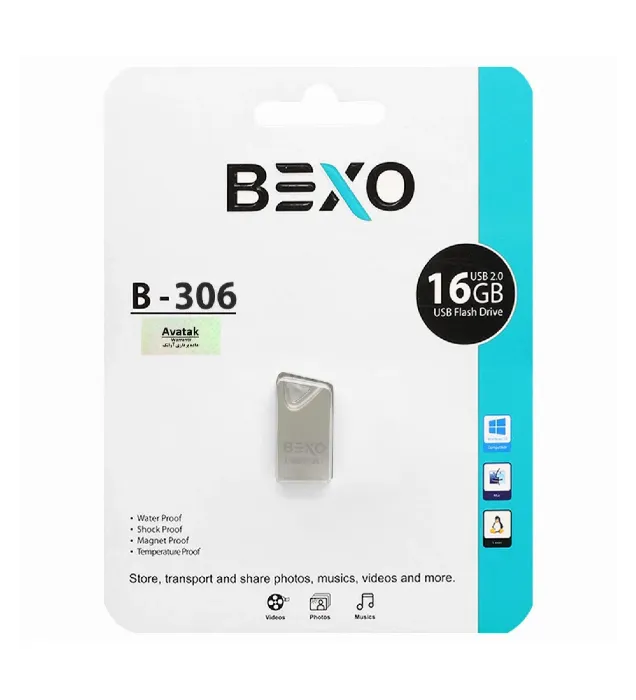 فلش مموری بکسو مدل B-306 USB2.0 ظرفیت 16 گیگابایت