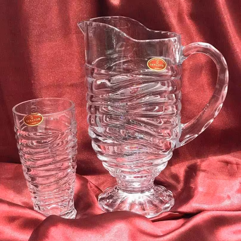 پارچ و لیوان بامبو ساده (ارسال با باربری)