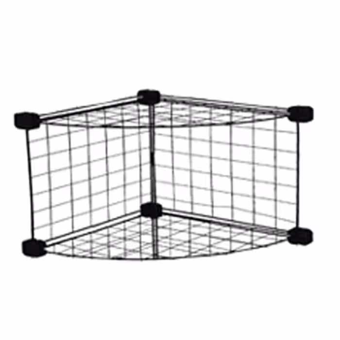 ست قفسه مشبک مدل هلالی کنج یک طبقه  سایز 32x32(ارسال پس کرایه و به عهده مشتری)