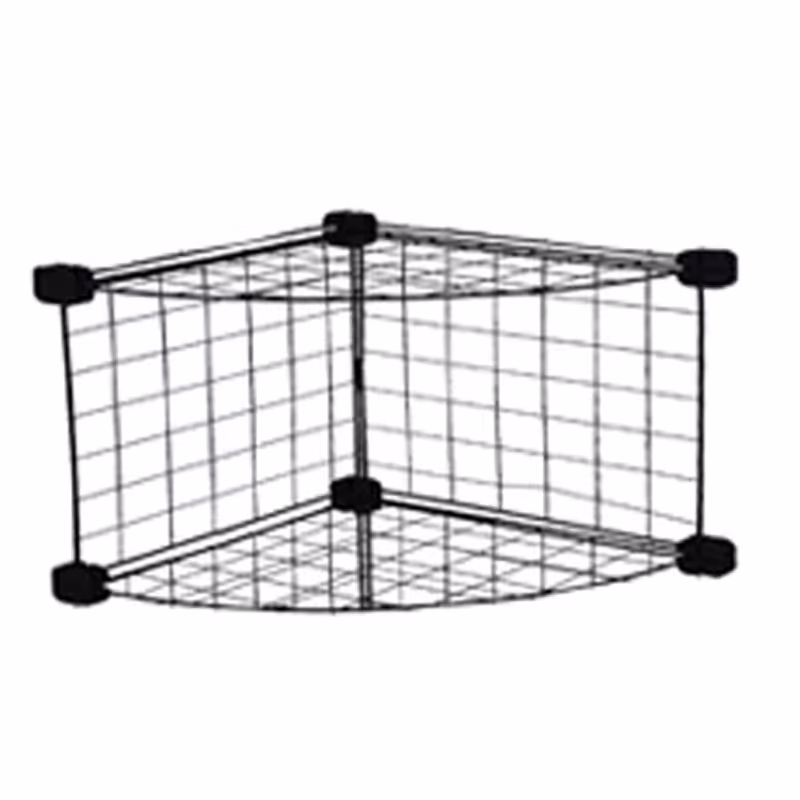 ست قفسه مشبک مدل هلالی کنج یک طبقه  سایز 32x32(ارسال پس کرایه و به عهده مشتری)