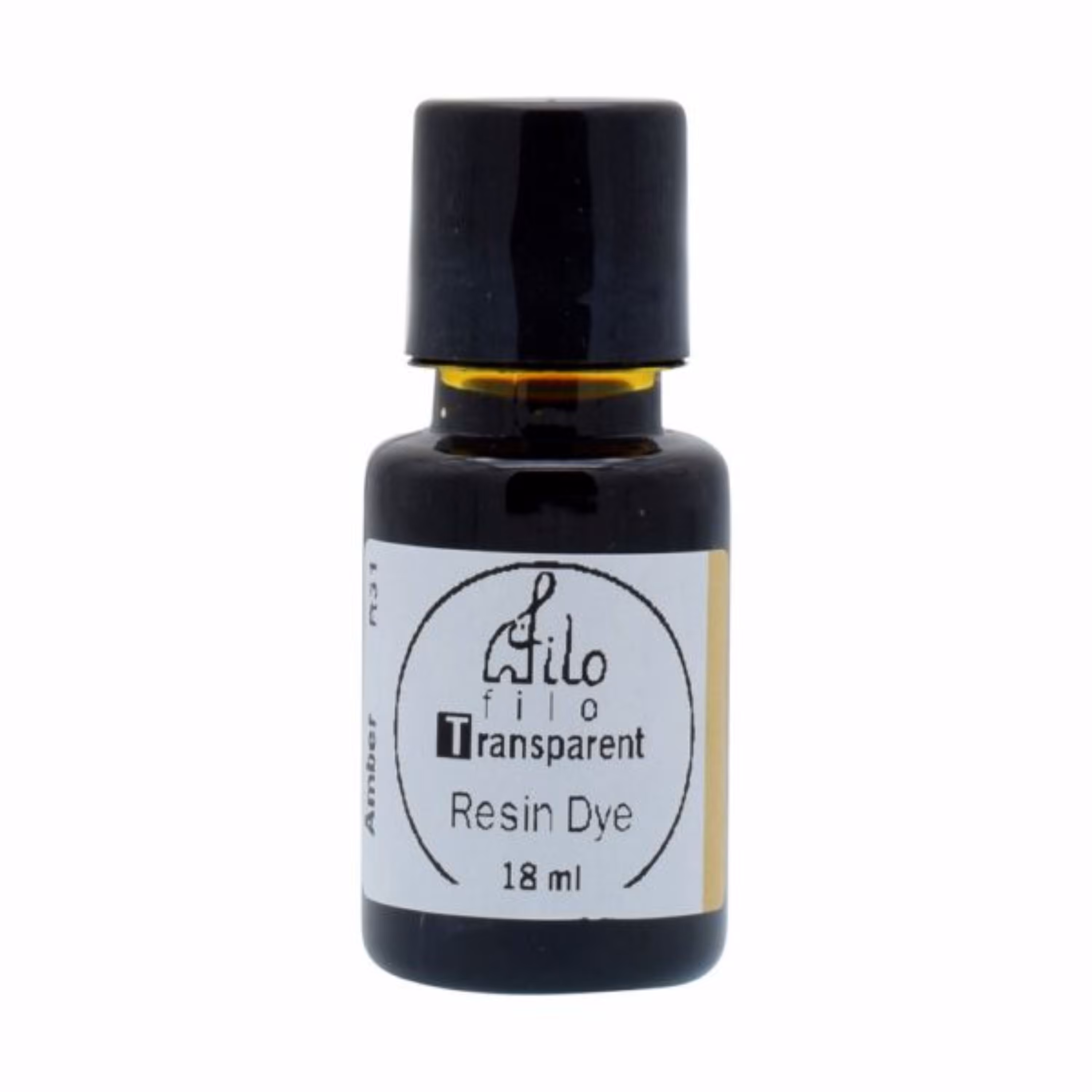 رنگ رزین اپوکسی ترنسپرنت کهربایی فیلو حجم 18 میلی لیتر