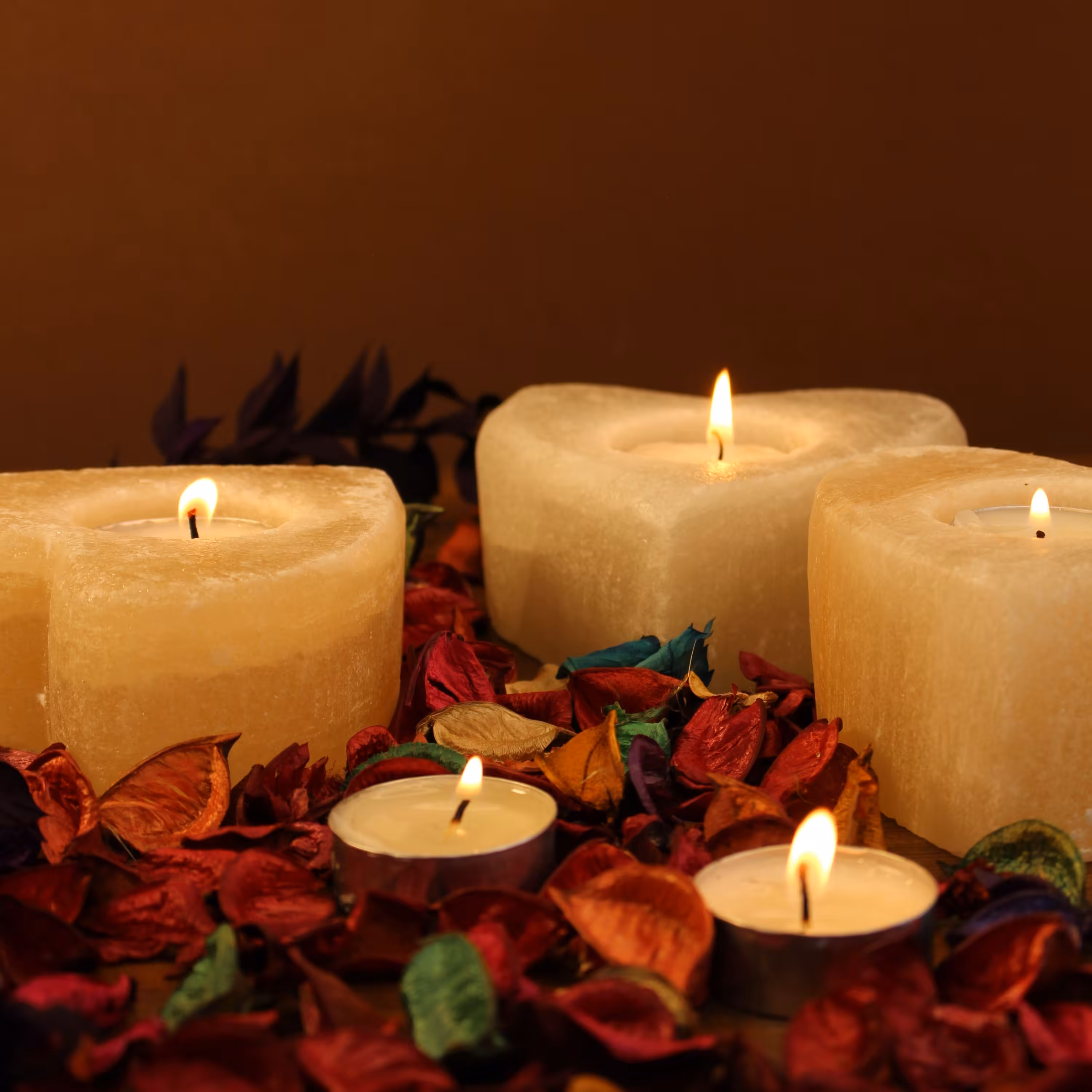 جا شمعی سنگ نمک مدل قلب کد 20