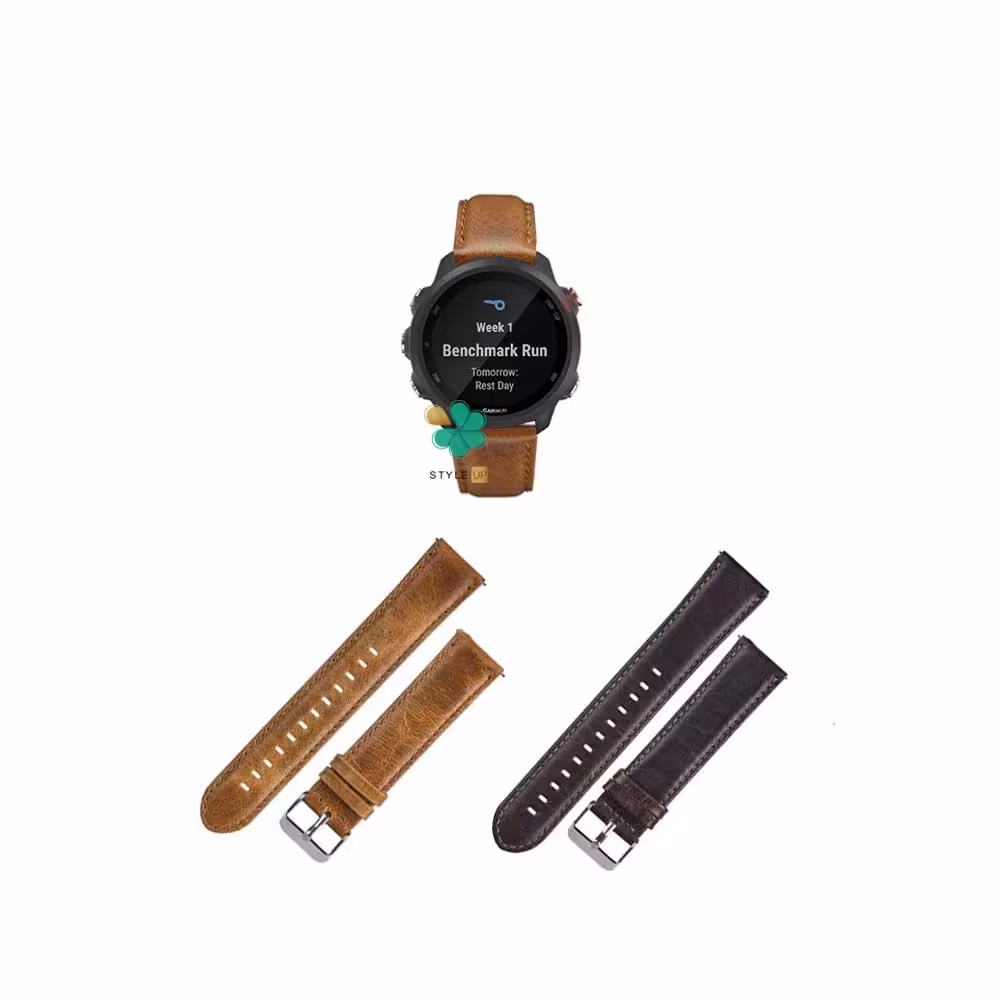 بند ساعت چرمی مناسب Garmin Forerunner 245