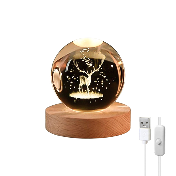 چراغ خواب گوی طرح گوزن