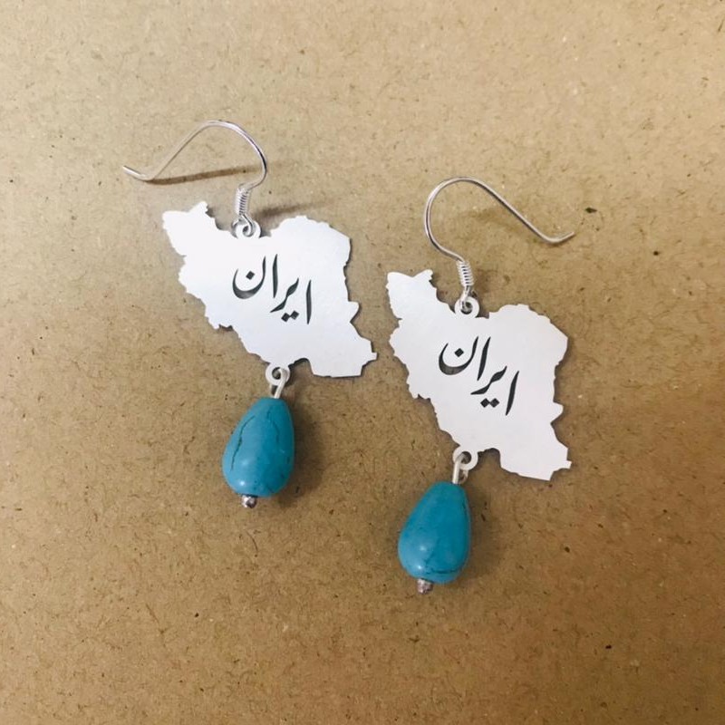 گوشواره نقره طرح ایران