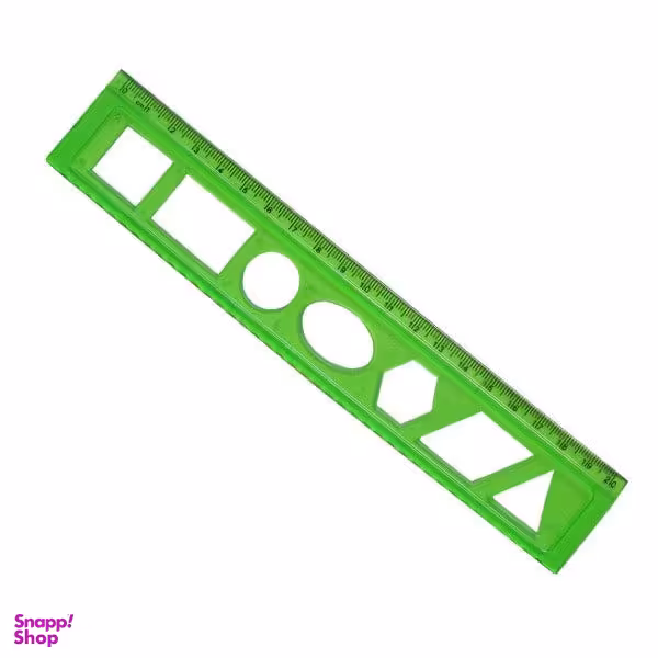 خط کش20 سانتی ژله‌ای اشکال هندسی کد Small20