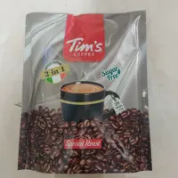 پودر  قهوه (پودر  مخلوط قهوه فوری دو در یک ) برند تیمز ، بسته بیست عددی ، وزن هر بسته 12 گرم 
