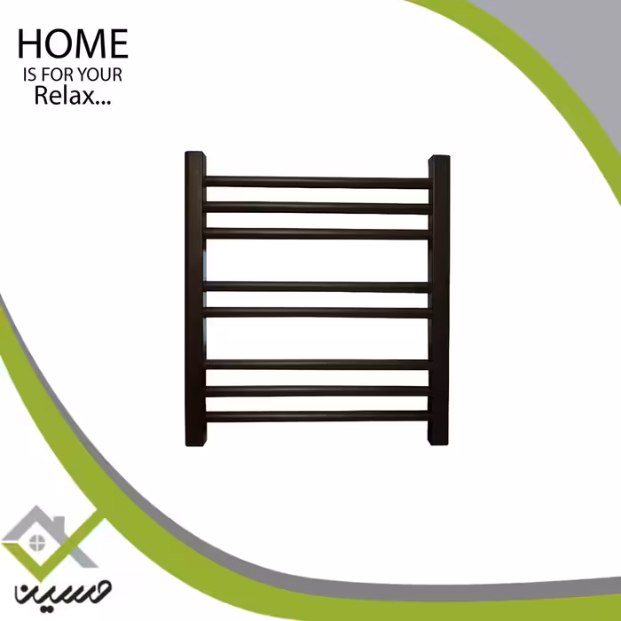 حوله خشک کن مدل رومینا فولادی آبکاری مشکی 60 سانتی (هزینه ارسال پس کرایه است)