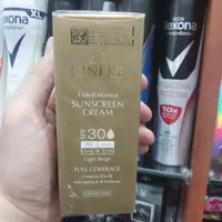 کرم ضد آفتاب رنگی سینره بژ روشن Spf 30 پوشش دهی کامل ضد چروک و محافظت کننده فاقد پارابن 50 گرمی 