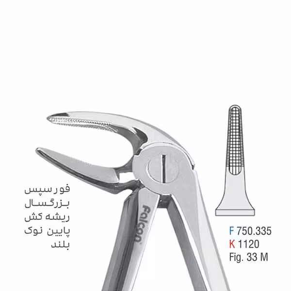 فورسپس بزرگسال ریشه کش پایین - falcon