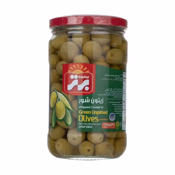 زیتون شور معمولی برتر مقدار 700 گرم