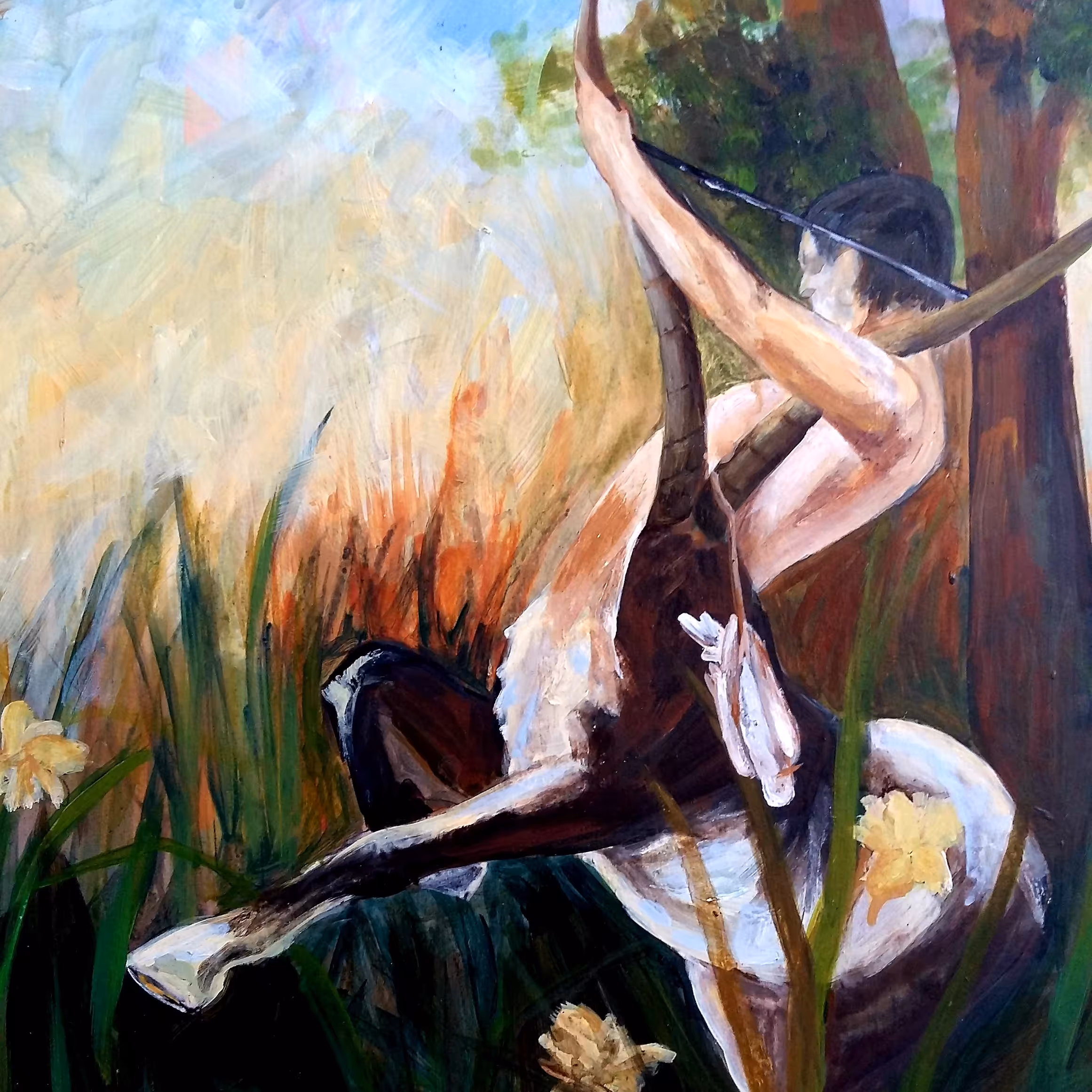 این اثر روی فیبر چوب با ابعاد25در35 با تکنیک اکرولیک طراحی شده است