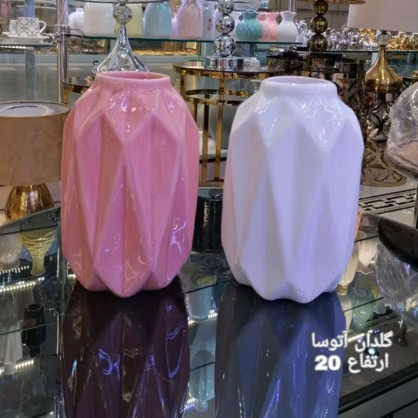 گلدان تپل سرامیکی رنگی