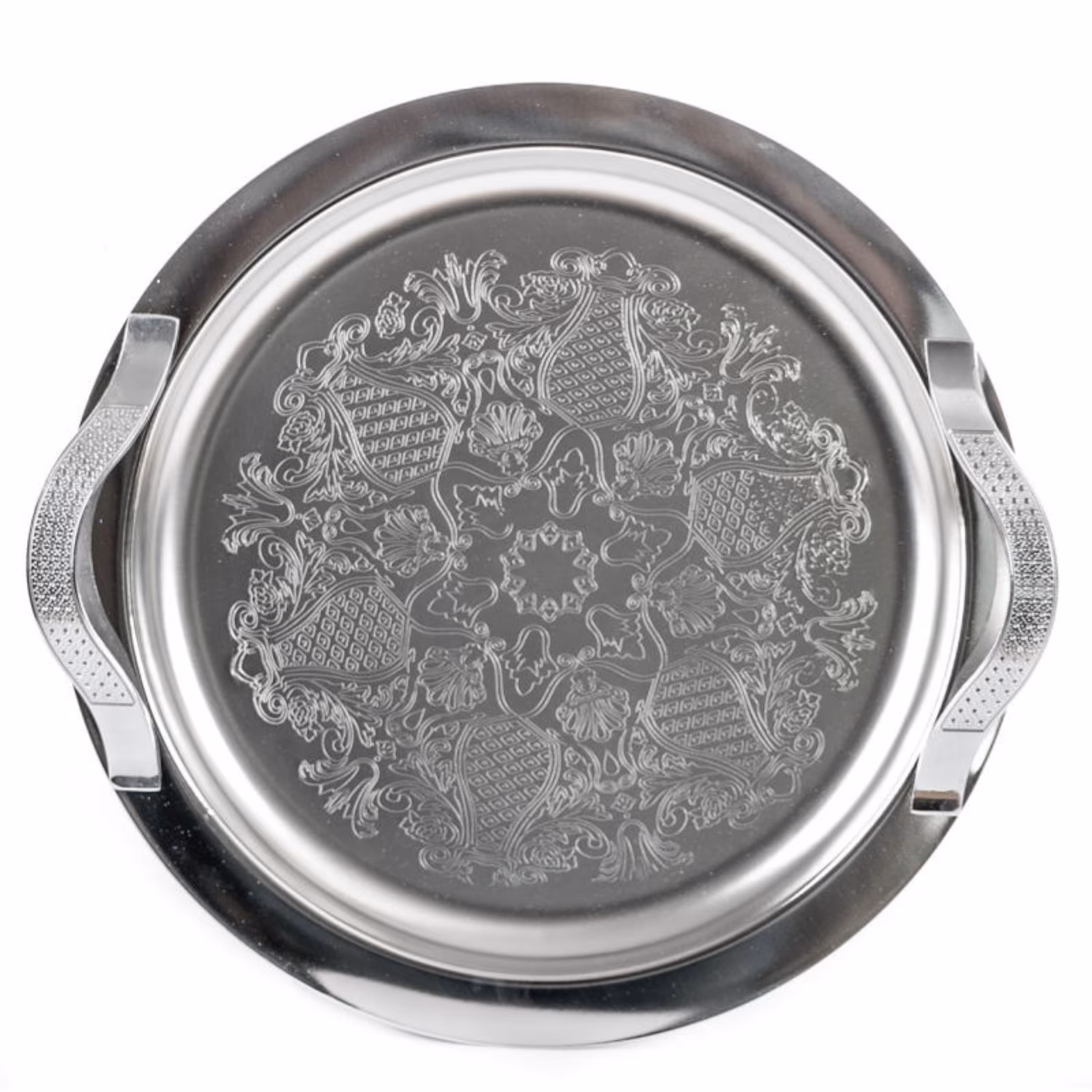 سینی استیل دایره مدل تسمه ای 