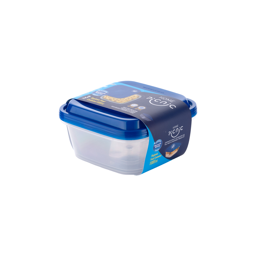 ظرف هات دلیوری شرینگ مربع سه عددی (750-1000-1250)