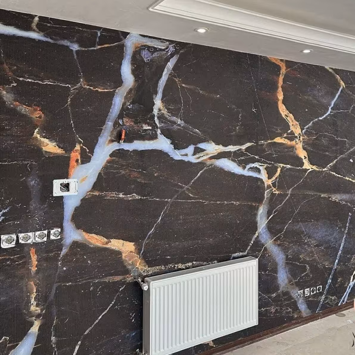 پوستر  طرح سنگ  اسلب ارتفاع 3 طول 4 متر 