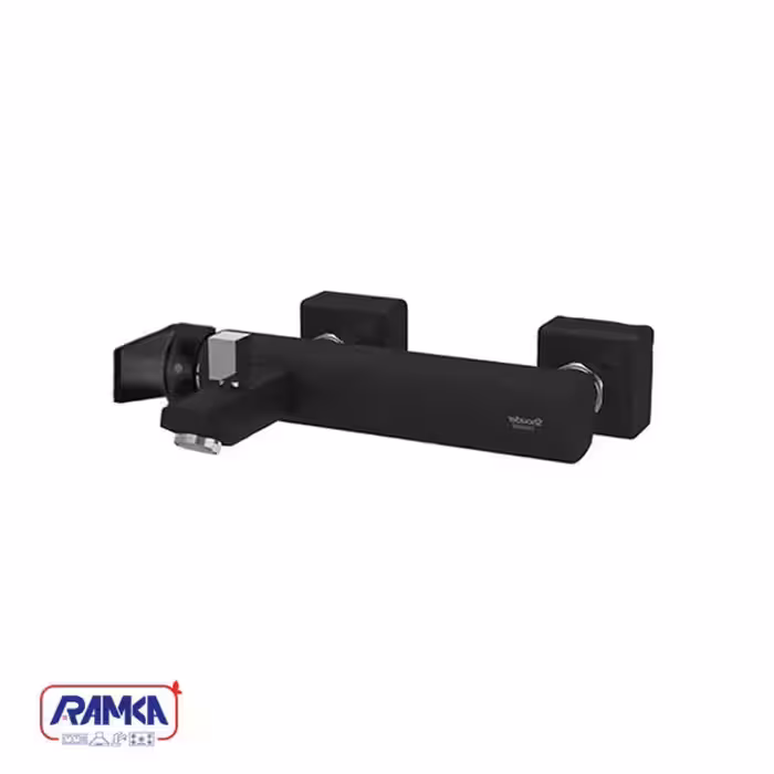 شیر حمام شودر مدل یونیک پلاس مشکی کروم