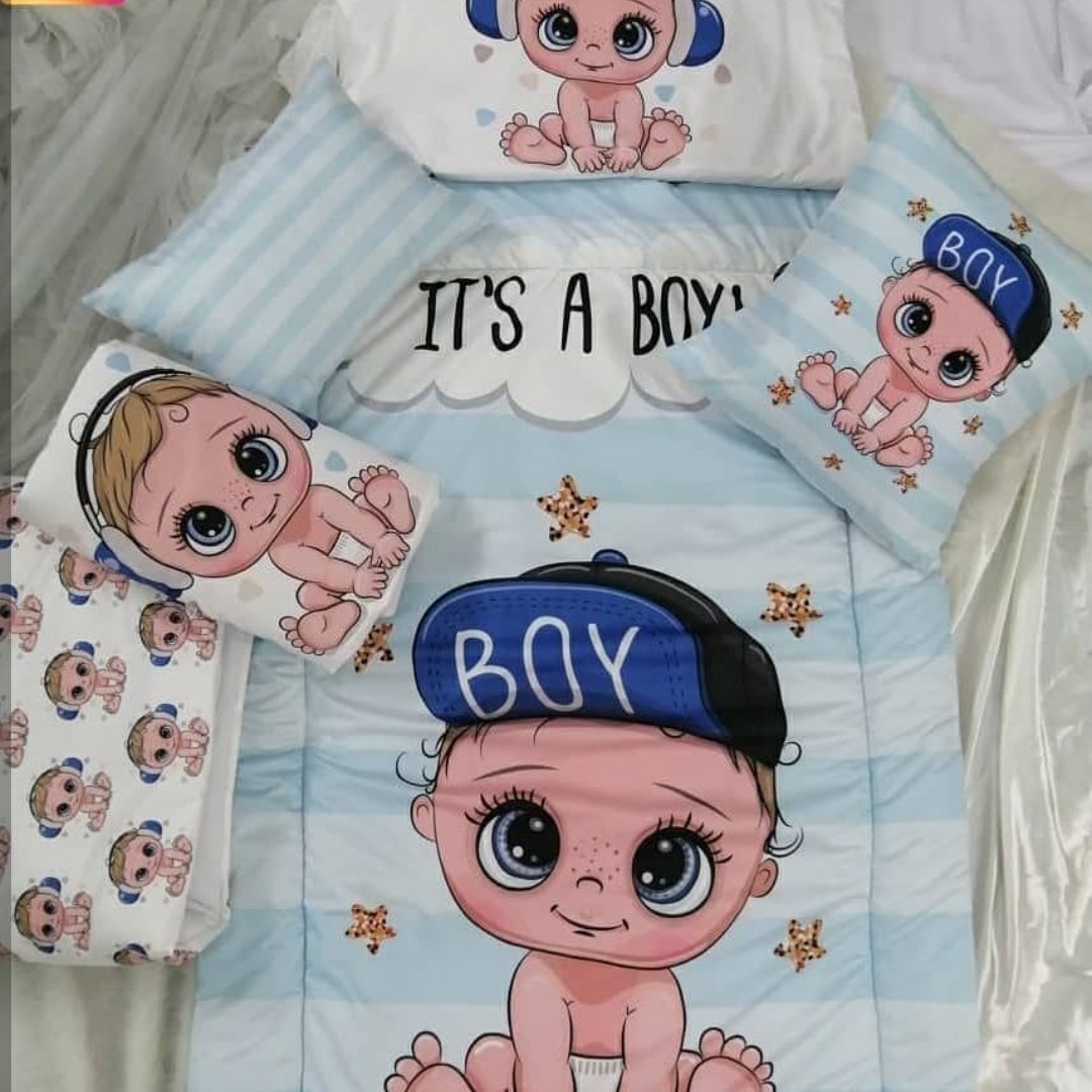 روتختی مخمل پنبه طرح دخترک هفت تیکه