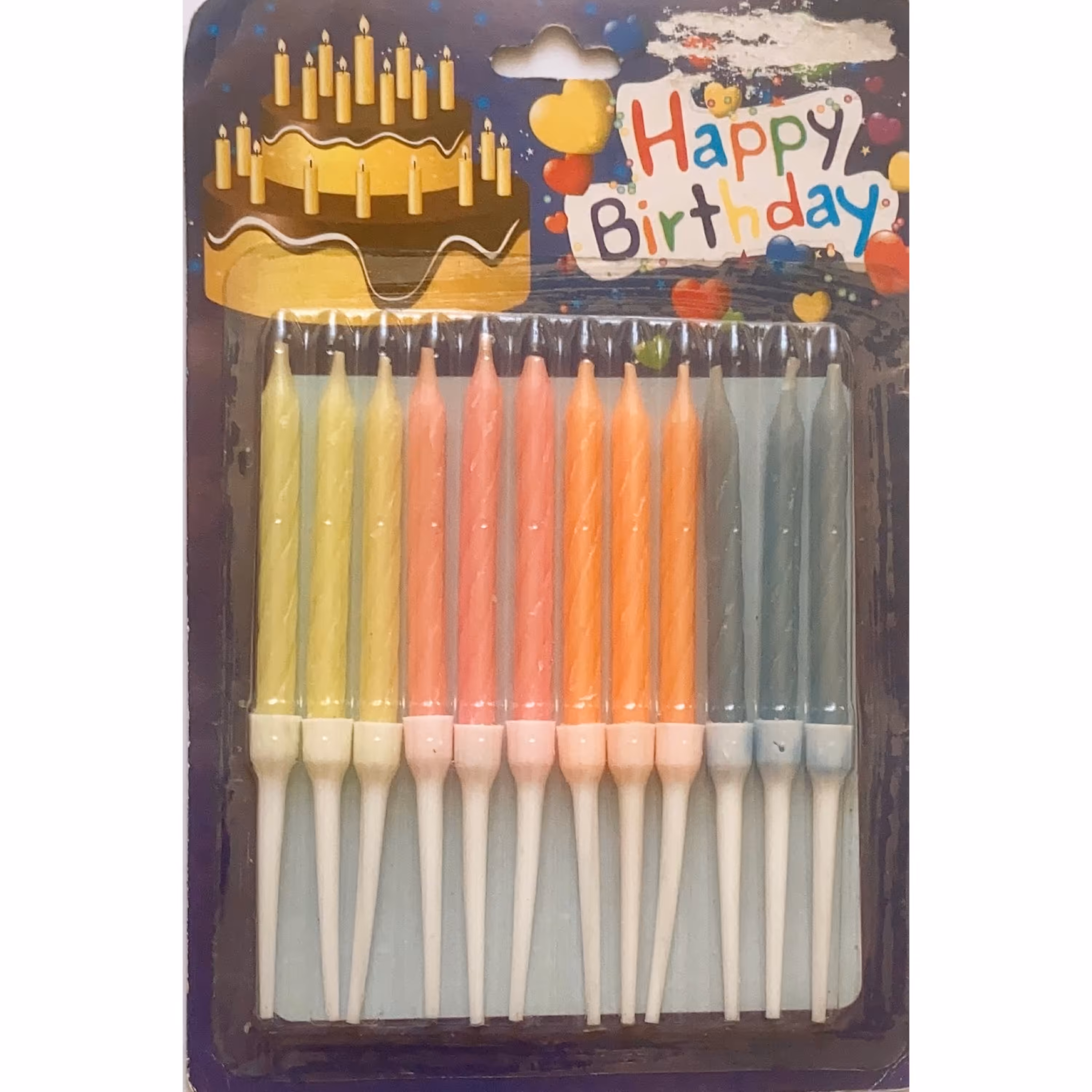 شمع تولد رنگی