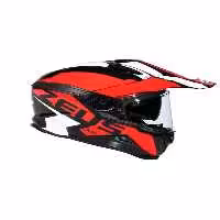 کلاه کاسکت موتورسیکلت چند رنگ ZS 913 SOLID مشکی BF8 RED دامنه بسته ZEUS