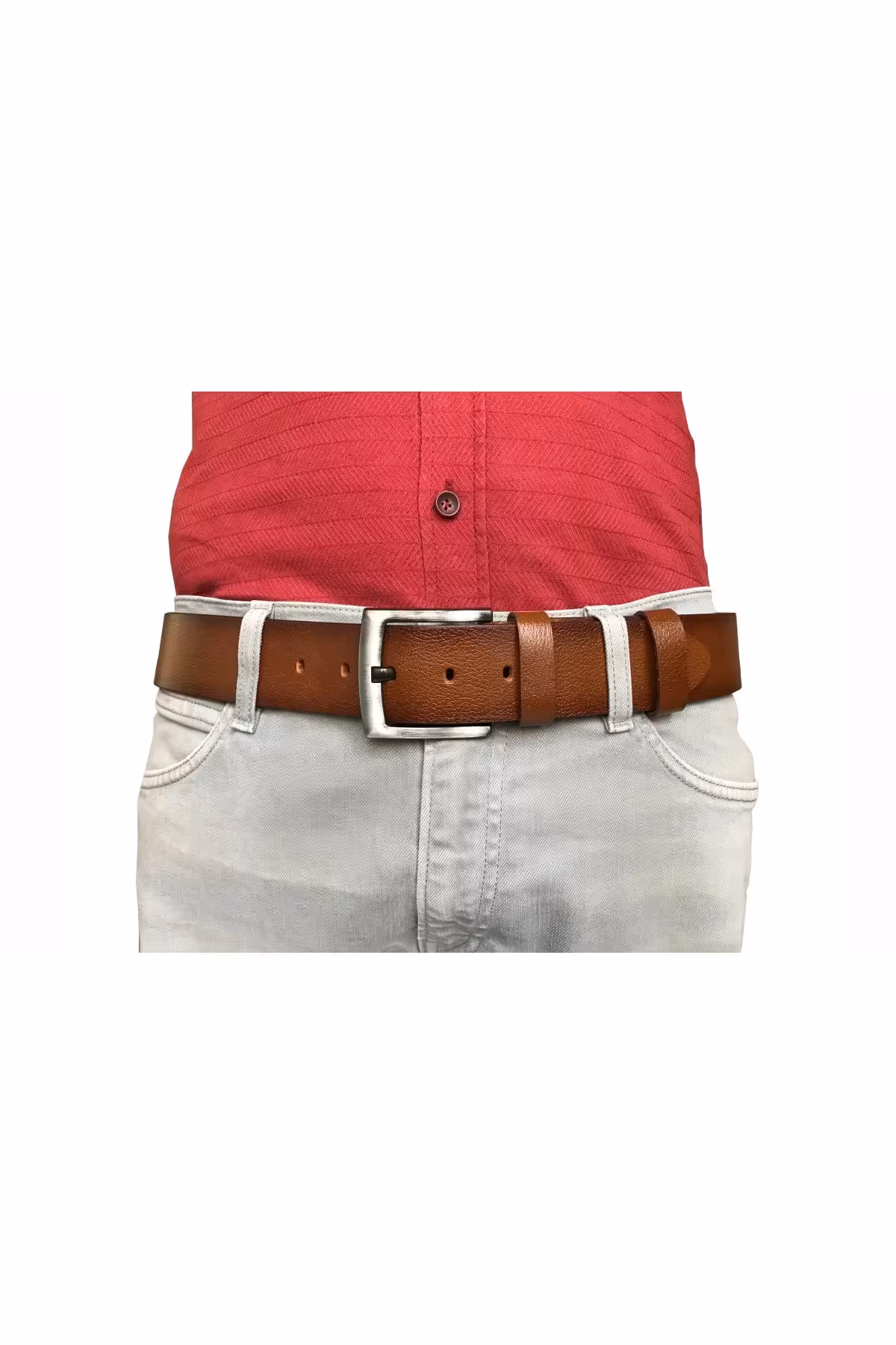 کمربند چند رنگ مردانه و زنانه شلوار جین قهوه ای 4.5 سانتی متری 100% با کیفیت اصلی اسپرت GoDeri