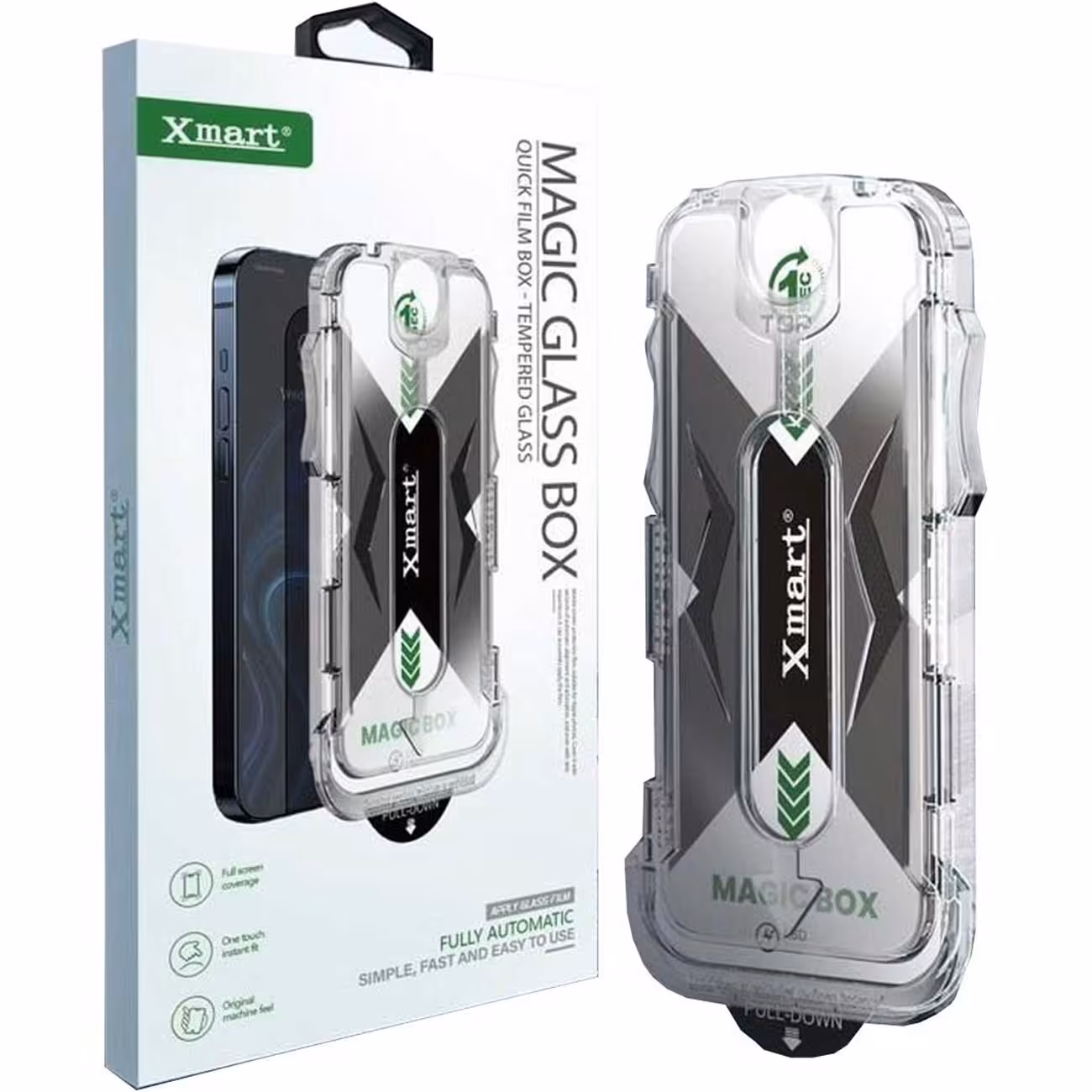 گلس آیفون 15 با ابزار نصب ایکس مارت