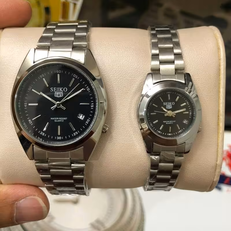 ساعت مچی زنانه مردانه بند استیل سیکو 5 seiko