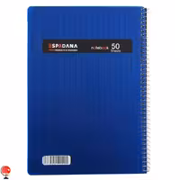 دفتر مشق 50 برگ سیمی جلد طلقی رنگی اسپادانا سورمه ای