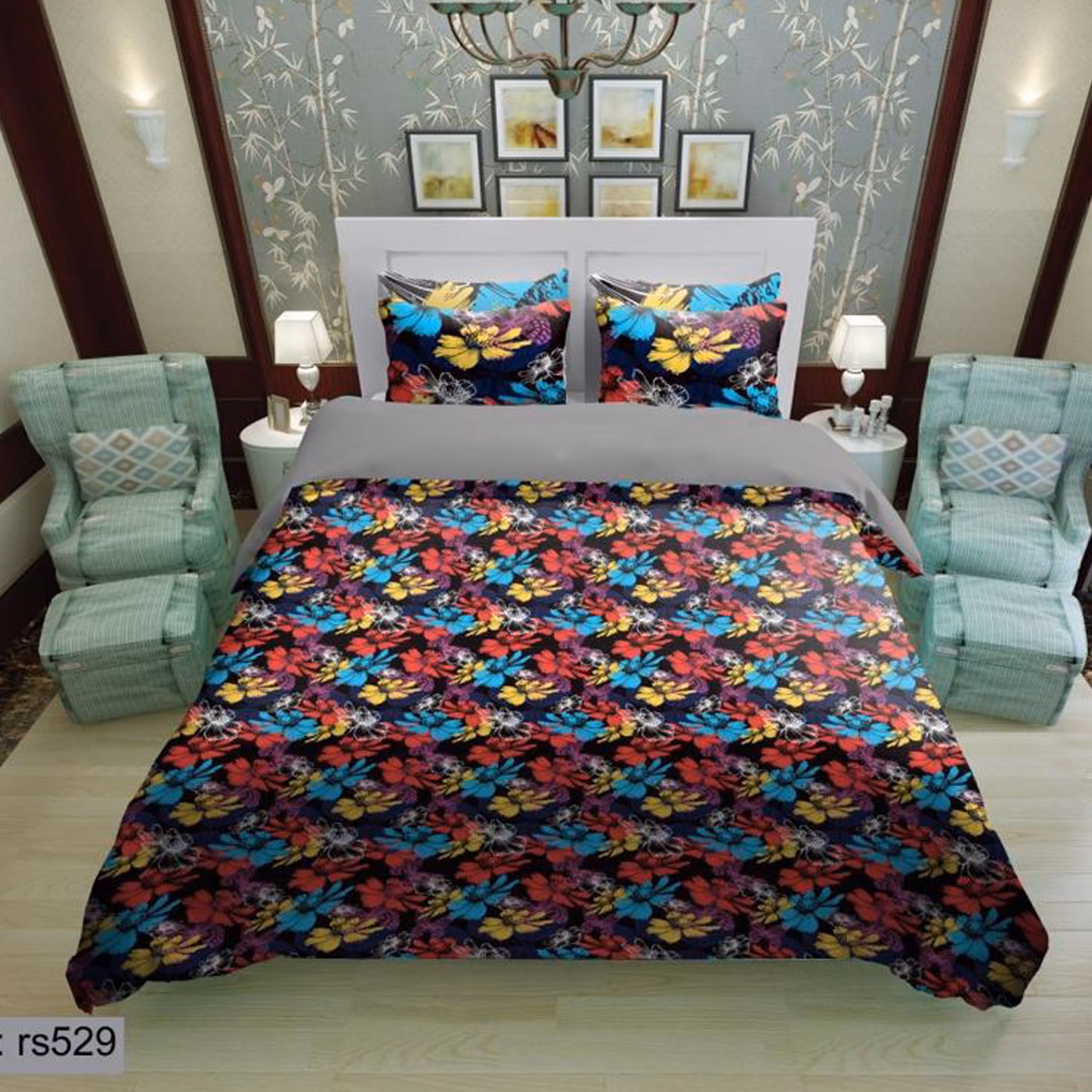 سرویس روتختی 2 نفره تنسل چاپی برندترک لند(Turk Land) rs 529