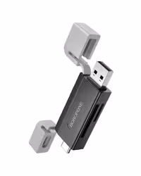 کارت خوان دو پورت مشکی بروفون BOROFONE مدل DH9 USB2 TYPE-C
