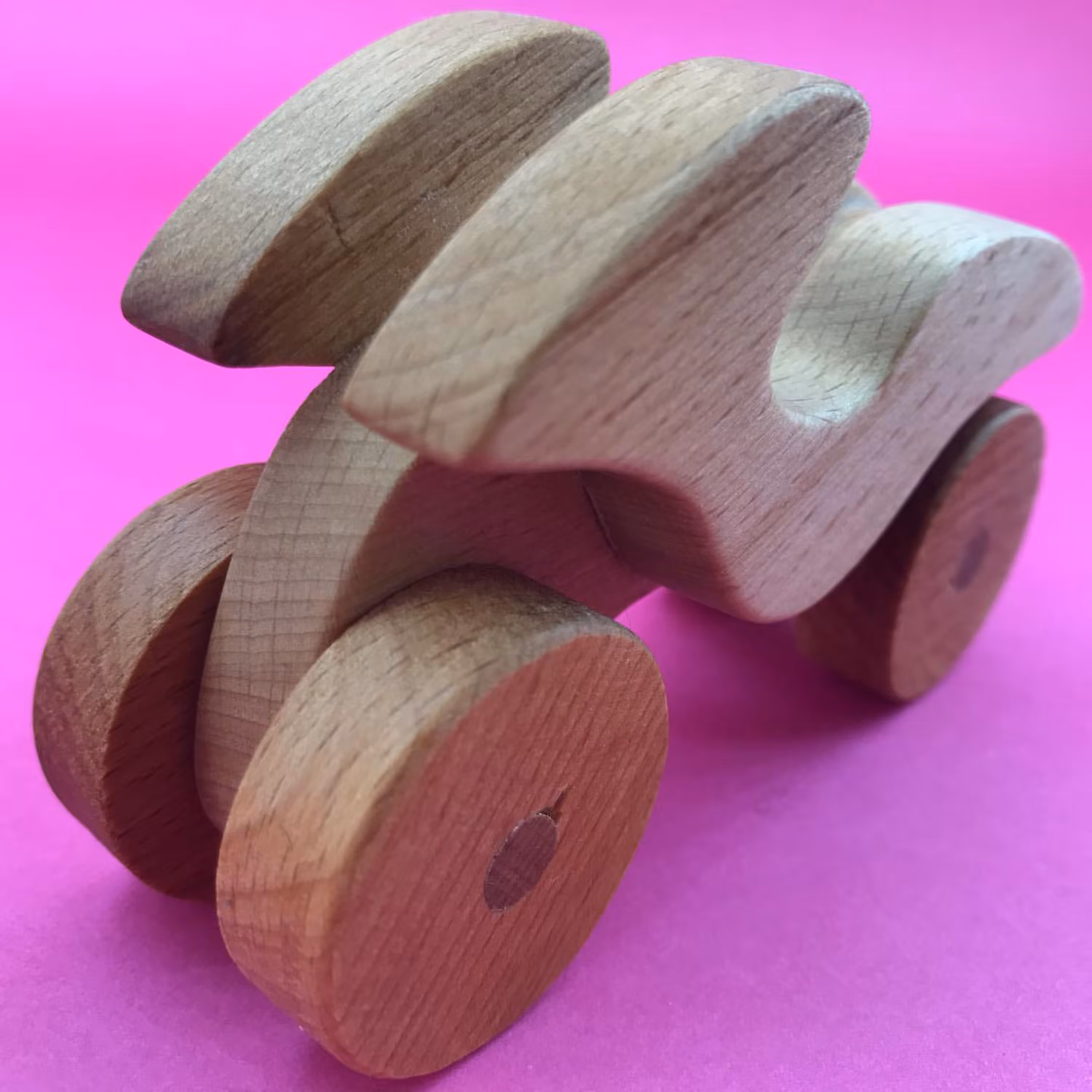 ماشین اسباب بازی چوبی-ارگانیک مدل موتور 4 چرخ