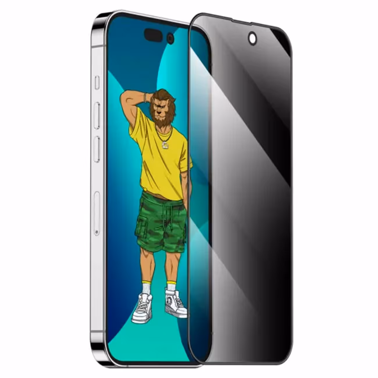 گلس پرایویسی آیفون 14 پرو گرین GN3DSPY14P