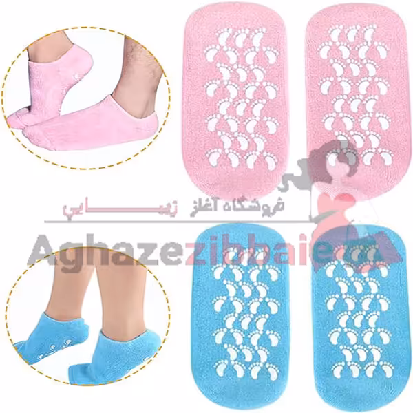 جوراب سیلیکونی نرم کننده و رفع ترک پا
