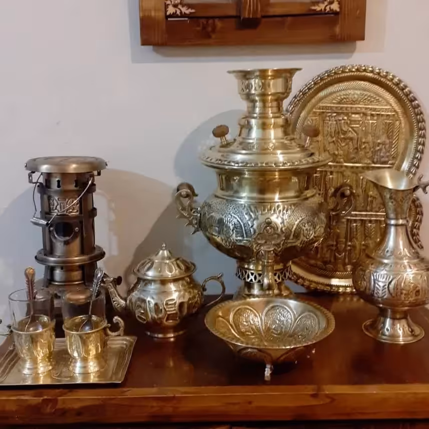 سماور ذغالی برنجی