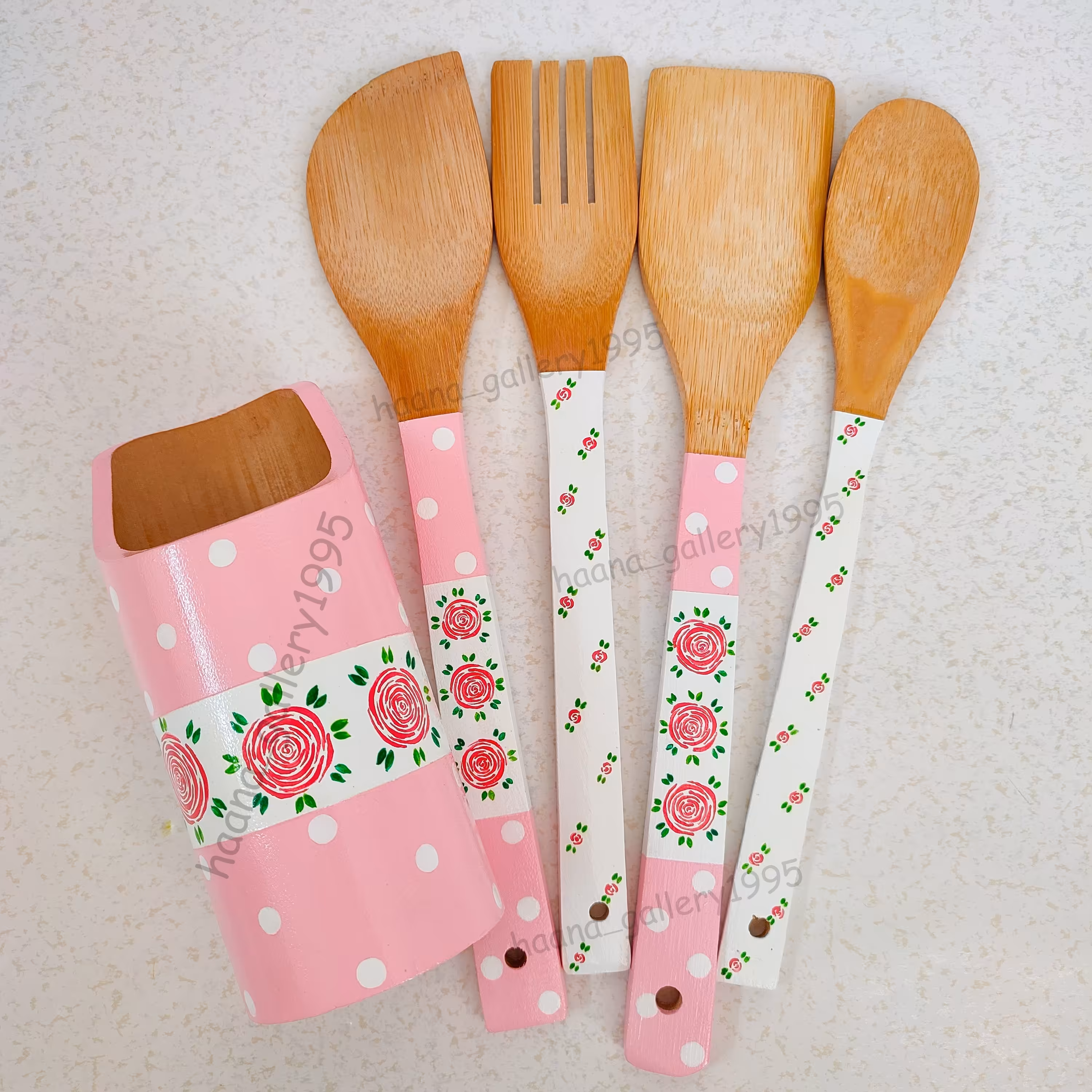 ست کفگیر  چوبی 5 تیکه