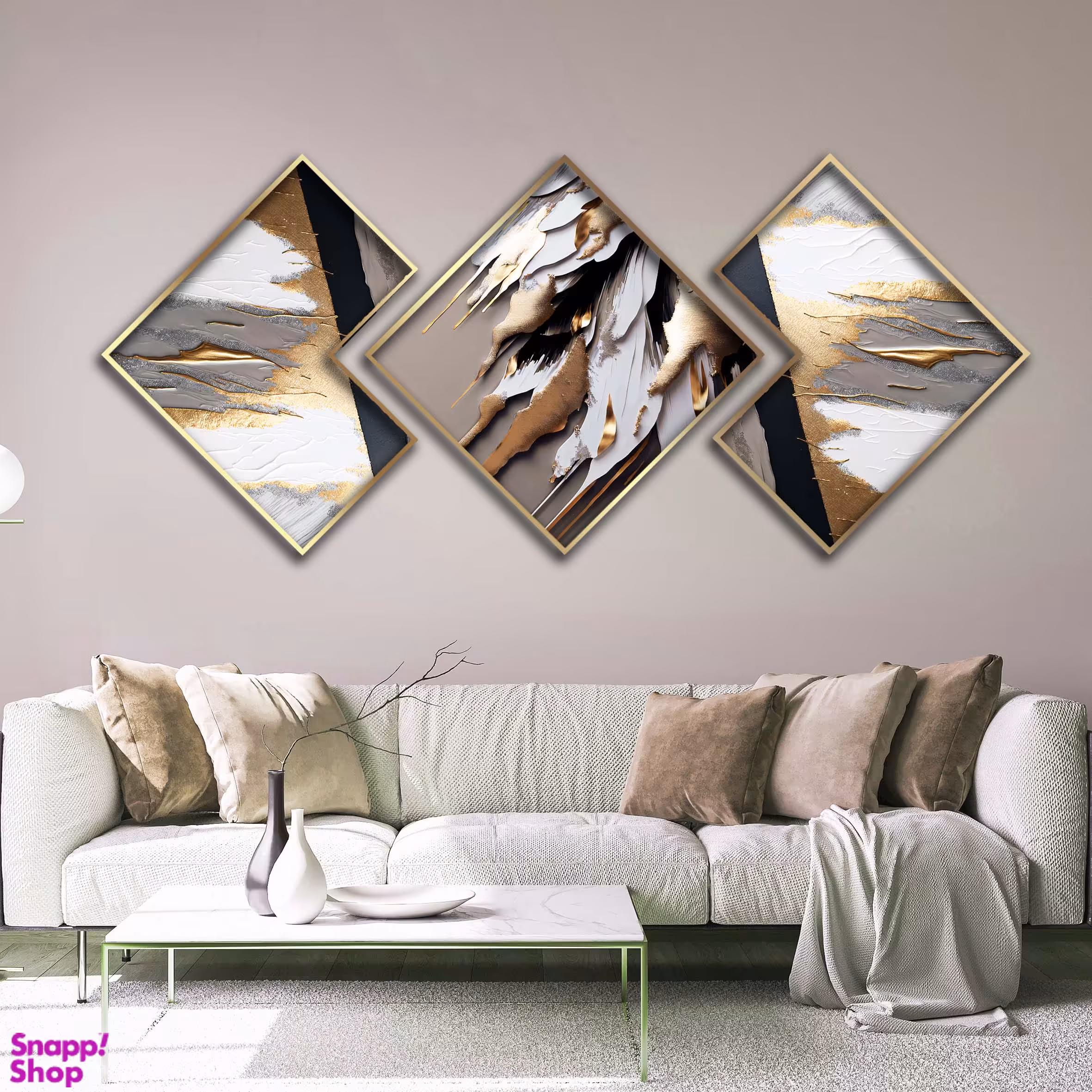 تابلو آتریسا طرح مدرن مدل AT327 مجموعه 3 عددی