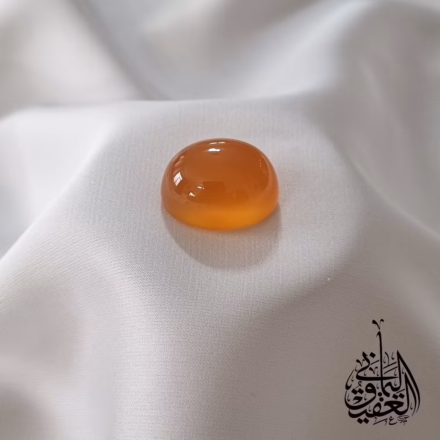 عقیق زرد عسلی دامله تراش منظم