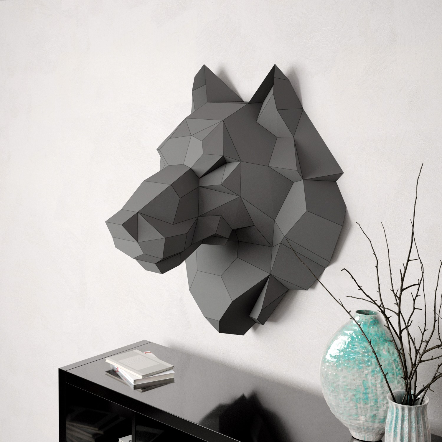 مجسمه مقوایی گرگ (حتما قبل از سفارش پیغام بدید)