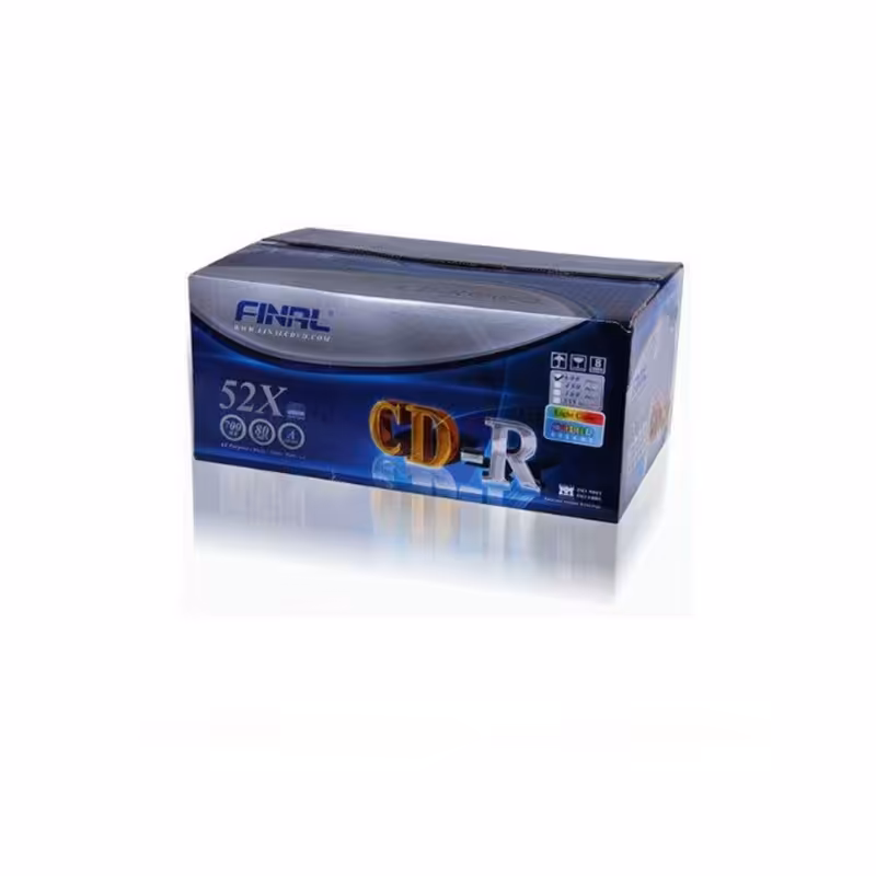 سی دی خام فینال طلایی 52x باکس دار 50 عددی کارتن 300 عددی