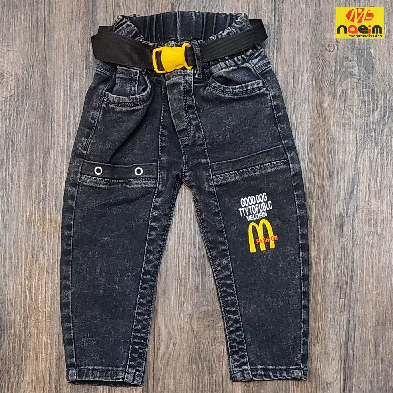 شلوار لی پسرانه دخترانه مام فیت سایز 50-70