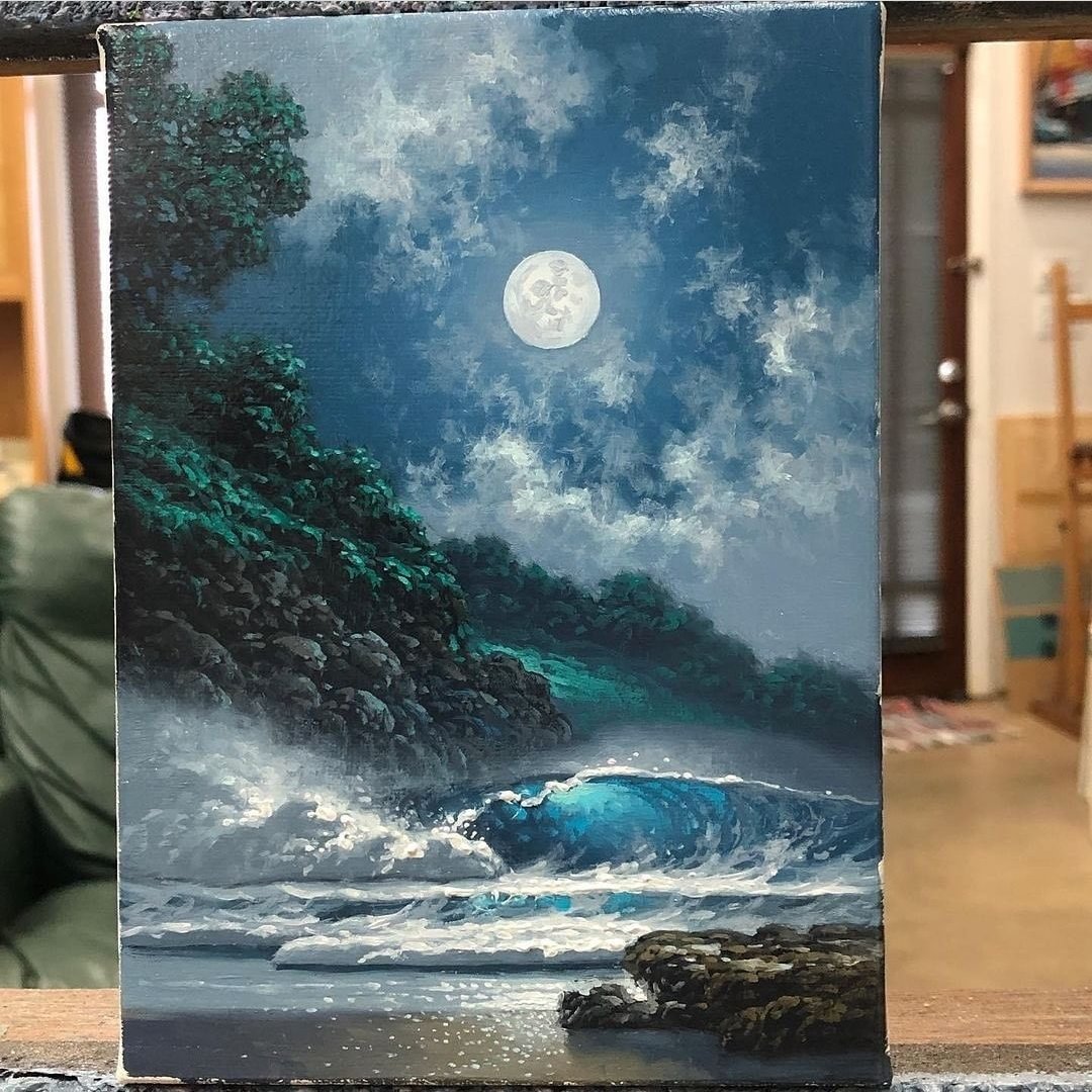 نقاشی منظره غروب