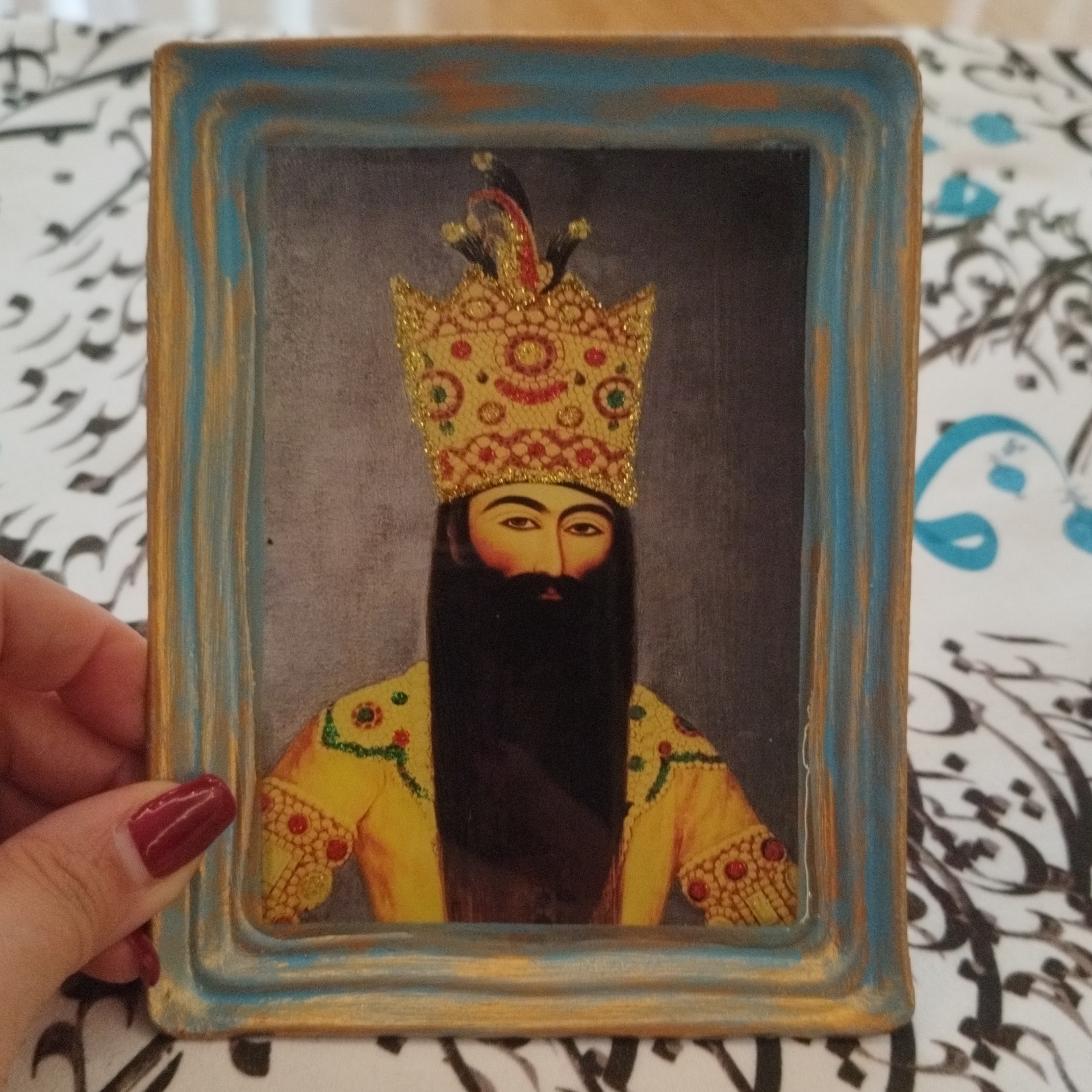 سینی قند پهلو پتینه کاری شده بسیار زیبا و ظریف دکوری مناسب برای دکور روی میز و دیوار کوب 