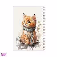 دفتر مشق 100 برگ بامبیلیپ طرح نقاشی گربه آبرنگی کد 3920032
