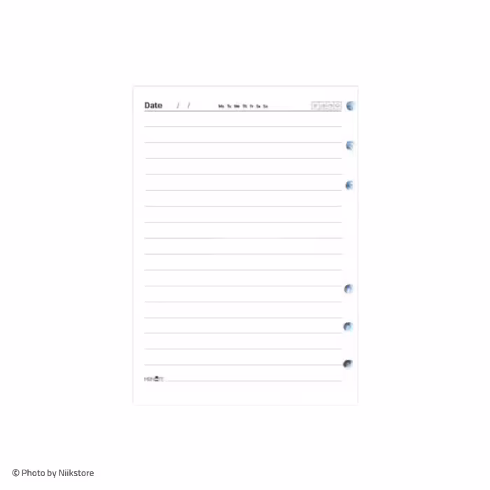 کاغذ کلاسور 6 حلقه یادداشتی 100 برگ مسترنوت کد 549