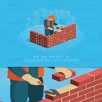 وکتور طرح ساختمان سازی و بنایی | گرافیک با طعم تربچه