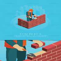 وکتور طرح ساختمان سازی و بنایی | گرافیک با طعم تربچه