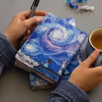 دفتر جلد پارچه ای ونگوگ 