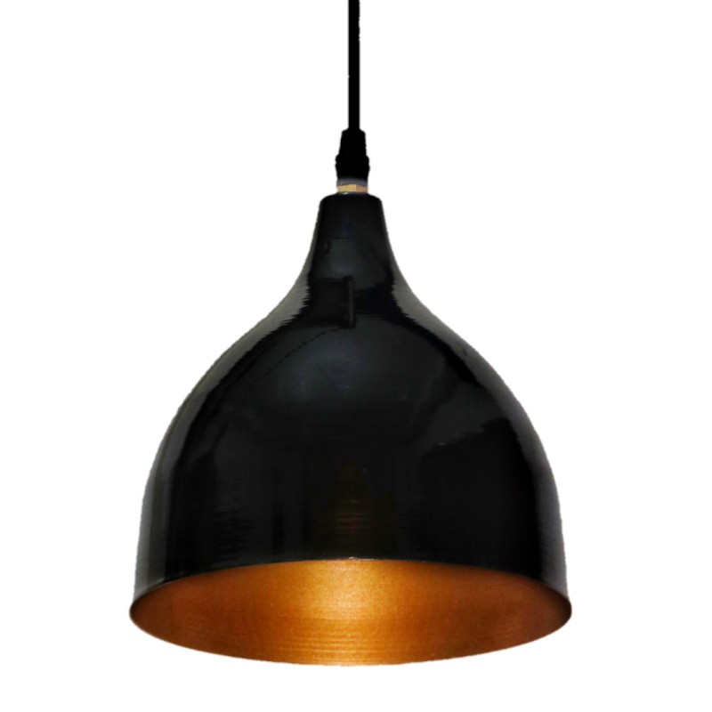 لوستر برنز - لوستر کریستالی - چراغ آویز تزیینی کد 110 رنگ مشکی طلایی